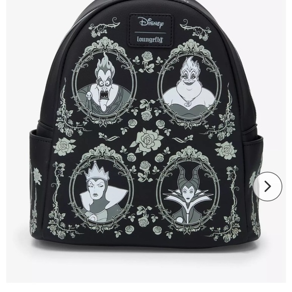 Loungefly Disney NWT Villains Frame Glow-In-The-Dark
Mini Backpack w/wallet main image 5